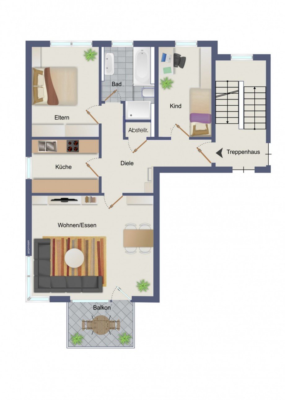 Grundrissplan Wohnung Dornstetten