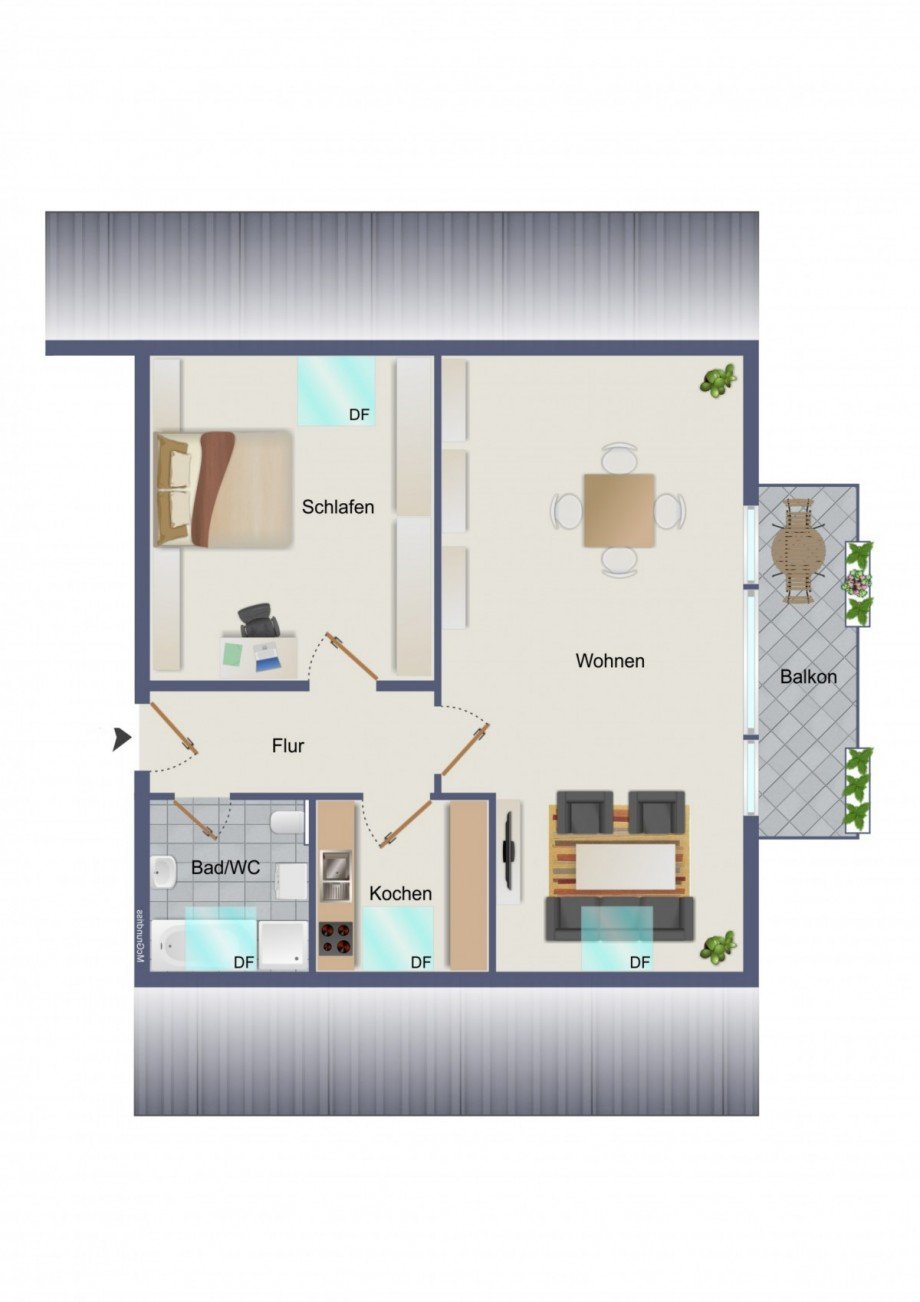 Grundriss Dachgeschosswohnung Freudenstadt-Wittlensweiler